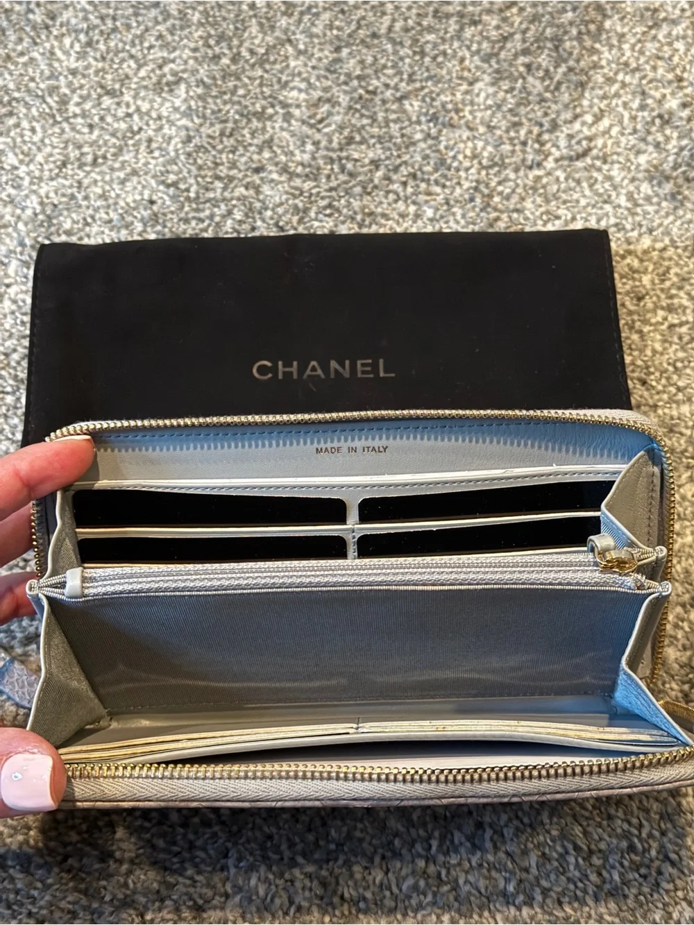 CHANEL Python Zip-Around Continental Wallet circa 2013-2014 collection